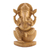Wood sculpture, 'Deva Ganesha' - Ganesha Statuette Hand Carved from Kadam Wood (image 2a) thumbail