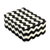 Dekorative Schachtel - Schwarz-weiße dekorative Box mit Zickzack-Motiv