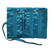 Silk jewelry roll, 'Royal Peacock' - Peacock Theme Turquoise Embroidered Silk Jewelry Roll (image 2b) thumbail