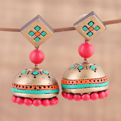 Ohrhänger aus Keramik - Ohrhänger aus Keramik, handgefertigt in Indien