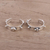 Sterling silver toe rings, 'Spot On' (pair) - Pair of Sterling Silver Toe Rings with Rawa Granules thumbail
