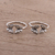 Sterling silver toe rings, 'Butterfly Meeting' (pair) - Twisted Toe Rings with Butterfly Accents from India (Pair) (image 2) thumbail
