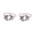 Sterling silver toe rings, 'Butterfly Meeting' (pair) - Twisted Toe Rings with Butterfly Accents from India (Pair) thumbail
