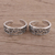 Sterling silver toe rings, 'Jali Flower' (pair) - Sterling Silver Toe Rings with Floral Motifs (Pair) thumbail