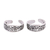 Sterling silver toe rings, 'Jali Flower' (pair) - Sterling Silver Toe Rings with Floral Motifs (Pair) (image 2a) thumbail