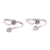 Sterling silver toe rings, 'Flower and Leaf' (pair) - Unique Toe Rings with Flower Wrap Design (Pair) thumbail