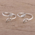 Sterling silver toe rings, 'Paisley and Leaf' (pair) - Pair of Sterling Toe Rings with Paisley and Leaf Motifs