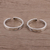 Sterling silver toe rings, 'Dimple' (pair) - Lightly Oxidized Sterling Silver Toe Rings (Pair) (image 2) thumbail