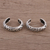 Sterling silver toe rings, 'Jali Jive' (pair) - Jali Motif Sterling Silver 925 Toe Rings (Pair) (image 2) thumbail
