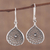 Sterling silver dangle earrings, 'Web of Desire' - Web-Like Sterling Silver Dangle Earrings from India (image 2) thumbail