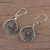 Sterling silver dangle earrings, 'Web of Desire' - Web-Like Sterling Silver Dangle Earrings from India (image 2b) thumbail
