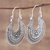Sterling silver hoop earrings, 'Paisley Delight' - Oxidized Sterling Silver Paisley Motif Hoop Earrings (image 2) thumbail
