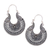 Sterling silver hoop earrings, 'Paisley Delight' - Oxidized Sterling Silver Paisley Motif Hoop Earrings thumbail
