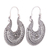 Sterling silver hoop earrings, 'Paisley Delight' - Oxidized Sterling Silver Paisley Motif Hoop Earrings (image 2c) thumbail
