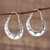 Sterling silver hoop earrings, 'Sunbeam' - Fair Trade Indian Style Sterling Silver Hoop Earrings (image 2) thumbail