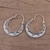 Sterling silver hoop earrings, 'Sunbeam' - Fair Trade Indian Style Sterling Silver Hoop Earrings (image 2b) thumbail