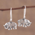 Sterling silver dangle earrings, 'Elephant Appeal' - Jali Motif Sterling Silver Elephant Dangle Earrings (image 2) thumbail