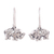 Sterling silver dangle earrings, 'Elephant Appeal' - Jali Motif Sterling Silver Elephant Dangle Earrings (image 2a) thumbail