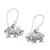 Sterling silver dangle earrings, 'Elephant Appeal' - Jali Motif Sterling Silver Elephant Dangle Earrings (image 2c) thumbail