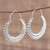 Sterling silver hoop earrings, 'Majestic Sunshine' - Pretty Indian Style Sterling Silver Hoop Earrings (image 2) thumbail