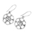 Sterling silver dangle earrings, 'Floral Om' - Sterling Silver Floral Om Symbol Dangle Earrings (image 2c) thumbail