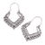 Sterling silver hoop earrings, 'Mughal Reverie' - Ornate Sterling Silver Geometric Hoop Earrings (image 2c) thumbail
