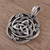 Sterling silver pendant, 'Celtic Reverie' - Celtic Knot Sterling Silver Pendant from India Artisan (image 2b) thumbail