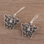 Sterling silver dangle earrings, 'Jali Butterfly' - Delicate Sterling Silver Butterfly Dangle Earrings (image 2b) thumbail