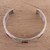 Garnet cuff bracelet, 'Shining Mesh' - Garnet Cuff Bracelet from India (image 2b) thumbail