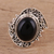 Onyx cocktail ring, 'Magical Allure' - Handcrafted Black Onyx Cocktail Ring from India (image 2b) thumbail