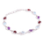 Rhodium plated multi-gemstone link bracelet, 'Colorful Leaves' - Rhodium Plated Multi-Gemstone Link Bracelet from India (image 2c) thumbail