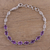 Rhodium plated amethyst tennis bracelet, 'Refreshing Lavender' - Adjustable Amethyst and Rhodium Plated Silver Bracelet (image 2) thumbail