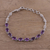 Rhodium plated amethyst tennis bracelet, 'Refreshing Lavender' - Adjustable Amethyst and Rhodium Plated Silver Bracelet (image 2b) thumbail