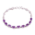 Rhodium plated amethyst tennis bracelet, 'Refreshing Lavender' - Adjustable Amethyst and Rhodium Plated Silver Bracelet (image 2c) thumbail
