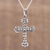 Sterling silver cross pendant necklace, 'Bound in Faith' - Sterling Silver Cross Pendant Necklace from India (image 2) thumbail