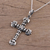 Sterling silver cross pendant necklace, 'Bound in Faith' - Sterling Silver Cross Pendant Necklace from India (image 2b) thumbail