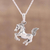 Sterling silver pendant necklace, 'Prancing Steed' - Horse Pendant Necklace in Sterling Silver from India (image 2) thumbail