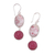 Ohrringe aus Quarz und Dolomit 'Rose Blush' - Handgemachte Sterlingsilber-Ohrringe mit Quarz und Dolomit