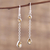 Citrine dangle earrings, 'Glistening Teardrops' - Teardrop Citrine and Sterling Silver Earrings from India (image 2) thumbail