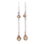 Citrine dangle earrings, 'Glistening Teardrops' - Teardrop Citrine and Sterling Silver Earrings from India thumbail