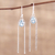 Blautopas-Ohrhänger, „Sky Chains“ – Tropfenförmige Blautopas-Ohrhänger aus Indien