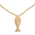 Wood pendant necklace, 'Swimming Carp' - Unisex Fish Pendant Necklace Carved from Wood (image 2c) thumbail