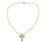 Wood cross pendant necklace, 'Natural Faith' - Wooden Cross Pendant Necklace from India thumbail
