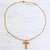 Wood cross pendant necklace, 'Natural Faith' - Wooden Cross Pendant Necklace from India (image 2b) thumbail