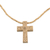 Halskette mit Kreuzanhänger aus Holz - Halskette mit Kreuzanhänger aus Holz aus Indien