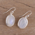 Rainbow moonstone dangle earrings, 'Elusive Shimmer' - Classic Rainbow Moonstone and Sterling Dangle Earrings (image 2b) thumbail