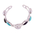 Multi-gemstone cuff bracelet, 'Magical Moonlight' - Multi-Gemstone Sterling Silver Cuff Bracelet from India thumbail