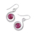 Ruby dangle earrings, 'Crimson Swirl' - Handmade Ruby and Sterling Silver Dangle Earrings from India (image 2b) thumbail