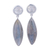 Labradorite dangle earrings, 'Grey Eyes' - Labradorite and Textured Sterling Silver Earrings thumbail