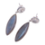 Labradorite dangle earrings, 'Grey Eyes' - Labradorite and Textured Sterling Silver Earrings